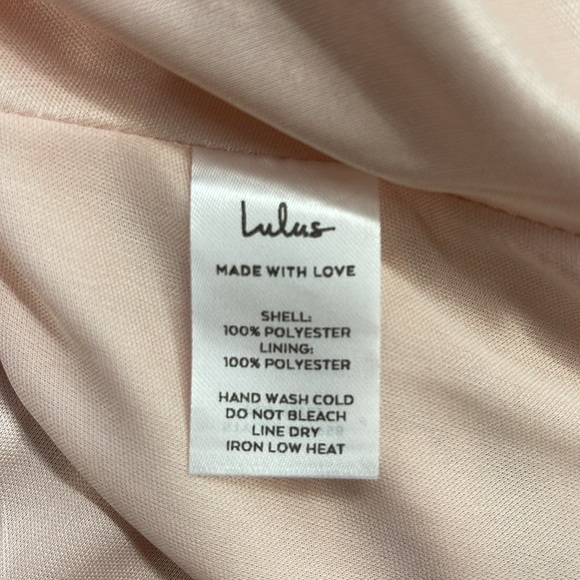 Lulus NWT Spot in My Heart Pink Polka Dot Satin Cowl Neck Mini Dress Size Large - Picture 12 of 13